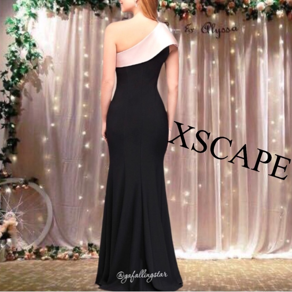 Black with pink formal gown. Worn once. Extremely comfortable